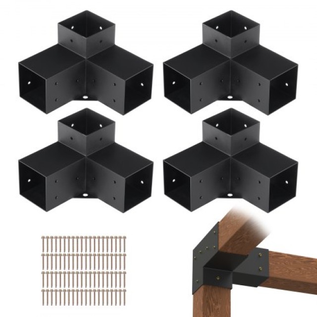 Σετ Βαρέων Βάσεων VEVOR για Πέργκολα 101x101mm, 4τμχ  LPJJST4PCS4X7SP6AV0