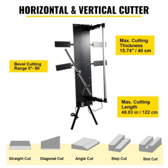 Μηχανή Κοπής Φελιζόλ VEVOR 42 cm, Κόφτης Αφρού 134 cm, Κόφτης Θερμού Σύρματος 0-90° με Βάση  PMQGJZLS137CMTHMUV2