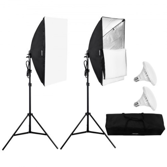 VEVOR  Σετ Φωτισμού Softbox 20x28 30W 5500K LED Ρυθμιζόμενη Βάση  SYRGZMTZ2028OMN8TV2