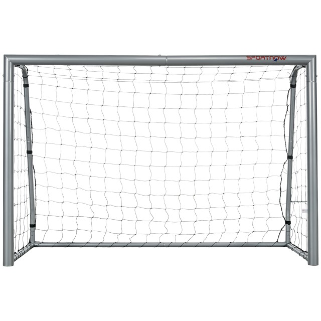 SPORTNOW Γκρι ποδοσφαιρικό γκολ 180x120x60 cm με βίδες και μανταλάκια που περιλαμβάνονται, σε PE και μέταλλο