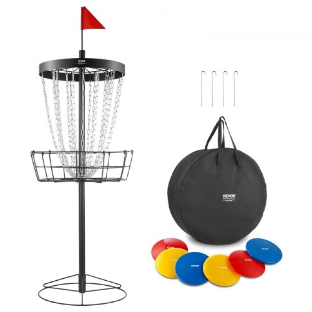 Φορητό Καλάθι Disc Golf VEVOR με 24 Αλυσίδες, Μαύρο  YDLSYPGEFQLYVM2LFV0