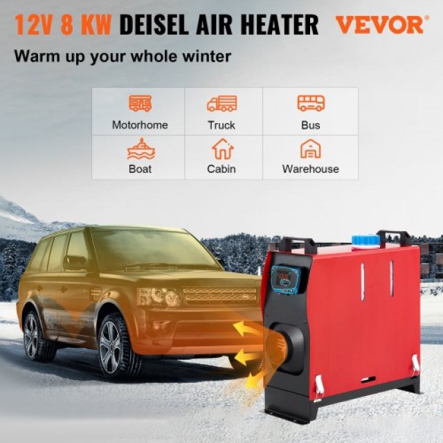 VEVOR Αναβαθμισμένος Θερμαντήρας Ντίζελ 8KW, 12V με LCD & Τηλεχειριστήριο για Αυτοκίνητα & Σκάφη  ZCJRQYTJ8KWDFKLYJV0