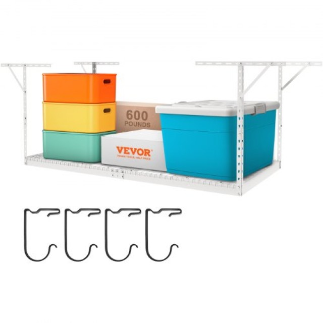 Ράφι Οροφής Γκαράζ VEVOR, 48x96, 600 lbs, Λευκό  CKTHBCWJZBS48OCI3V0