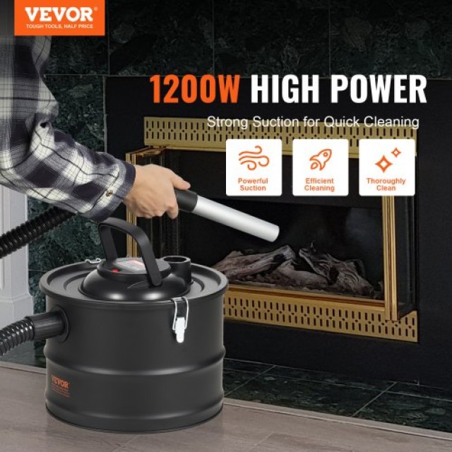 VEVOR Σκούπα Στάχτης 15L 1200W για Τζάκια & Ψησταριές  ZKXHQJL220V1AZ3BWV2