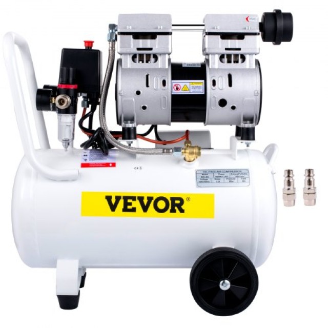 VEVOR Αεροσυμπιεστής 30L/6.6G, 1.1HP 850W Φορητός Αθόρυβος, 115PSI, 5.9CFM, 1440RPM  KY35L850W220V3CS5V2