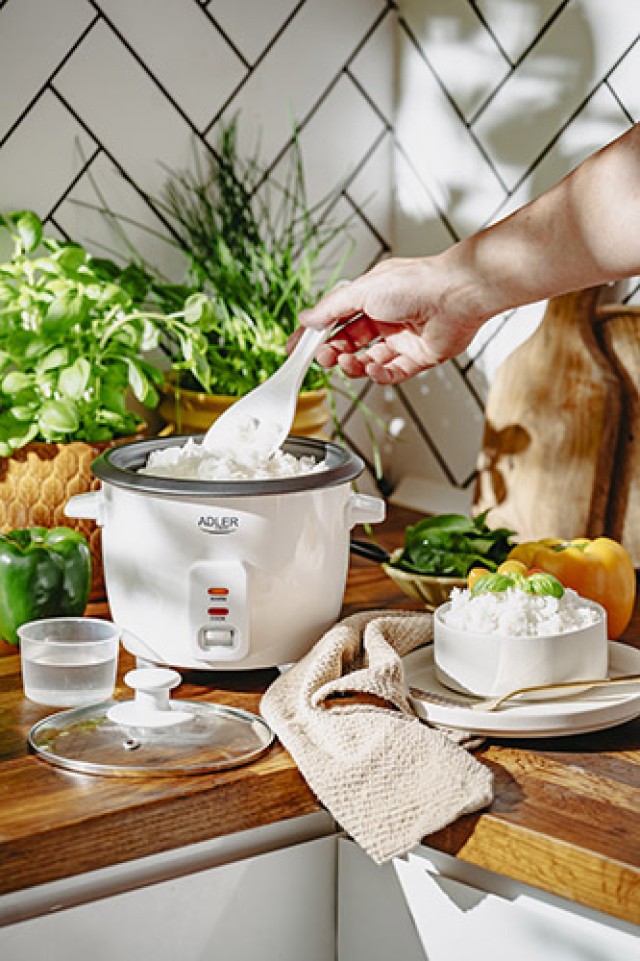 Παρασκευαστής Ρυζιού Rice Cooker 300W με Χωρητικότητα 0.6lt Adler AD-6418