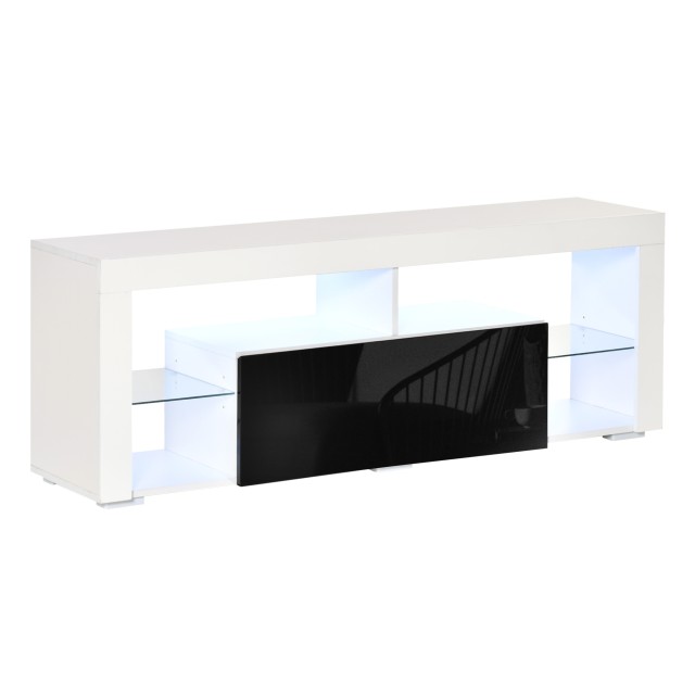 Ξύλινο Έπιπλο Τηλεόρασης με LED RGB Φωτισμό 140 x 35 x 52 cm HOMCOM 839-126V90BK