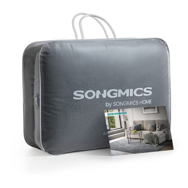 Χαλί SONGMICS 160x230 εκ., Αντιολισθητικό, Πλενόμενο, Μοντέρνο, Γκρι Σκούρο - 12 άτοκες δόσεις και 5% cash back