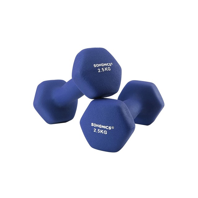 SONGMICS Σετ 2 Αλτήρες Neoprene - 2 x 2.5 lb, Μπλε, SYL65BU - 12 άτοκες δόσεις και 5% cash back