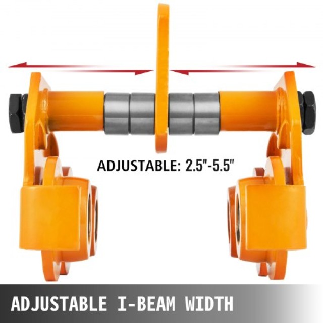 VEVOR Χειροκίνητο Τρόλεϊ 1Τ για Δοκό I, 1000kg, 2.5-7  1TSTXC00000000001V0