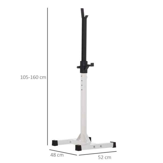 HOMCOM Universal Steel Barbell Rack, Ρυθμιζόμενο ύψος σε 12 επίπεδα, Μέγιστο Φορτίο 150 kg A91-174