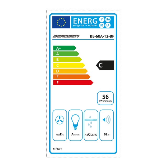Απορροφητήρας Καμινάδα 60 cm Berdsen BE-60A-T2