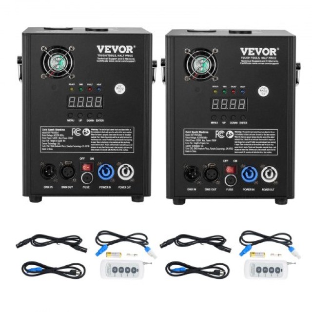 Μηχανή Πυροτεχνημάτων VEVOR Cold Spark x2 500W 2-4M για Εκδηλώσεις  YHKZQ500W2GWGN3NKV2