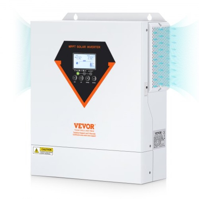 Υβριδικός Ηλιακός Αντιστροφέας VEVOR 3500W 230V με Ενσωματωμένο Ελεγκτή MPPT 60A  LWGPNKYTJMPP9F5YKV2