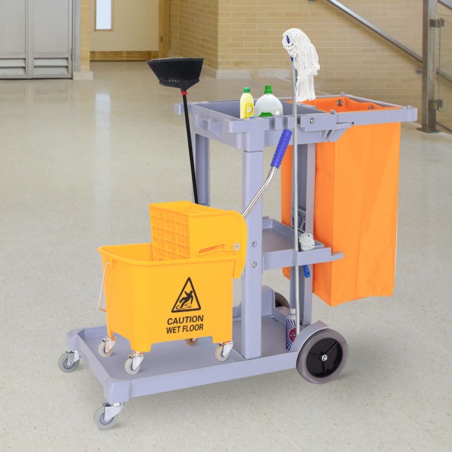 Homcom Professional Cleaning Cart with 100 Liter Bag 113 x 50,5 x 96,5cm