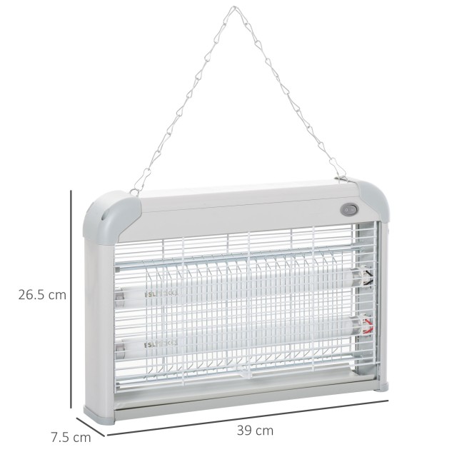 Ηλεκτρική Εντομοπαγίδα με 2 Λάμπες LED 20 W Outsunny 849-016