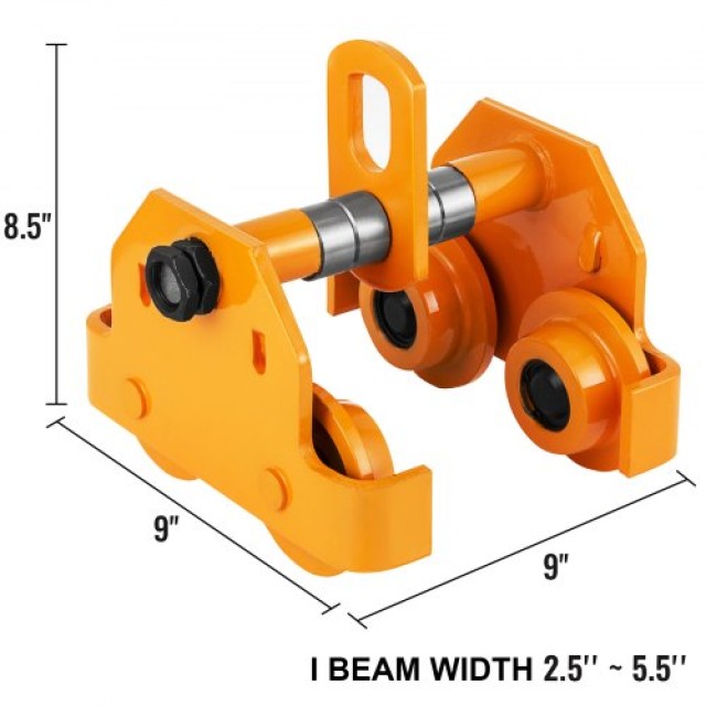 VEVOR Χειροκίνητο Τρόλεϊ 1Τ για Δοκό I, 1000kg, 2.5-7  1TSTXC00000000001V0