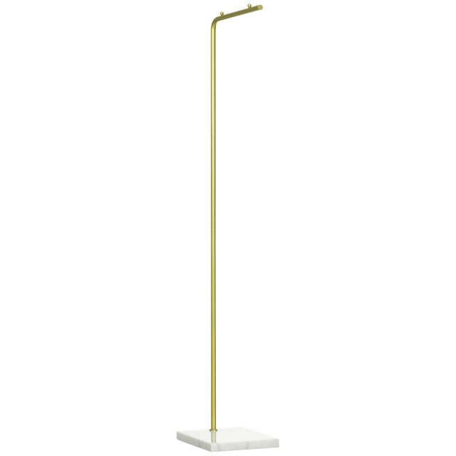 HOMCOM Coat Stand για είσοδο, υπνοδωμάτιο και σαλόνι σε μέταλλο και μάρμαρο, 35x25x152 cm, χρυσό και λευκό 837-296V01GD