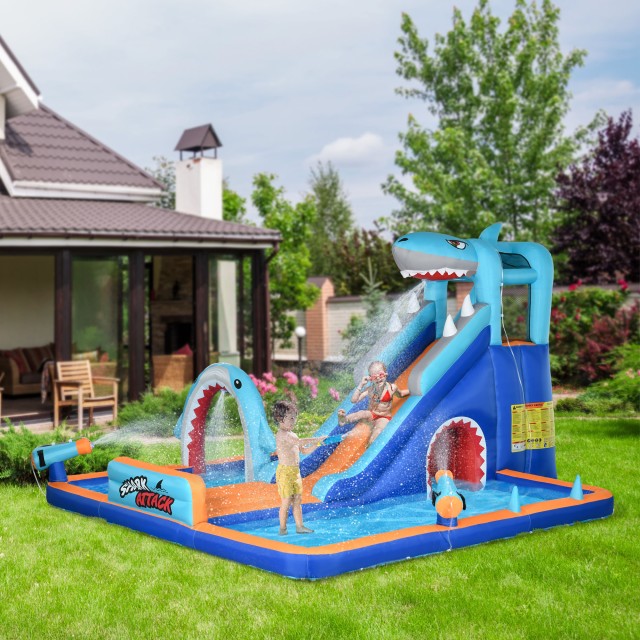 Bouncy Castle για παιδιά 3-8 ετών με φουσκωτή, τσουλήθρα, πισίνα και τοίχο αναρρίχησης 346-006V90MX