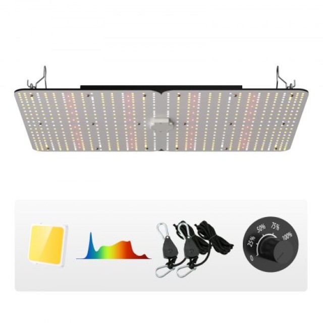 VEVOR LED Φωτιστικό Καλλιέργειας 300W, Πλήρες Φάσμα, Ρυθμιζόμενο για Θερμοκήπιο 3x3/4x4 ft  LZBZWSZ320W23DGH5V2