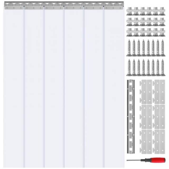 Διαφανής Πλαστική Κουρτίνα Πόρτας VEVOR 38 x 84 για Ψυγείο/Καταψύκτη  PZMLPZPTLGGHM3MQ3V0