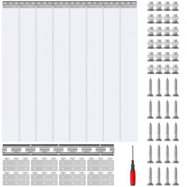 Διαφανής Πλαστική Κουρτίνα Πόρτας VEVOR 48 x 84 για Ψυγείο/Καταψύκτη  PZMLPZPTLGGHMP1QJV0