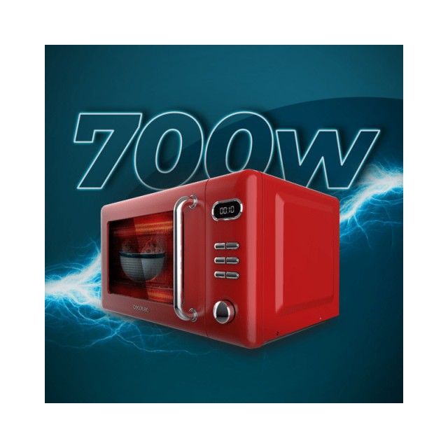 Φούρνος Μικροκυμάτων με Γκριλ 20 Lt 700 W Cecotec ProClean 5110 Retro Red CEC-01715