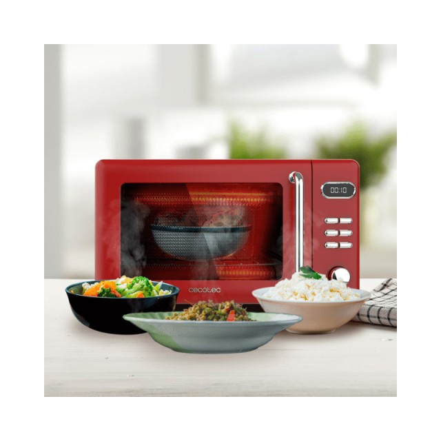 Φούρνος Μικροκυμάτων με Γκριλ 20 Lt 700 W Cecotec ProClean 5110 Retro Red CEC-01715