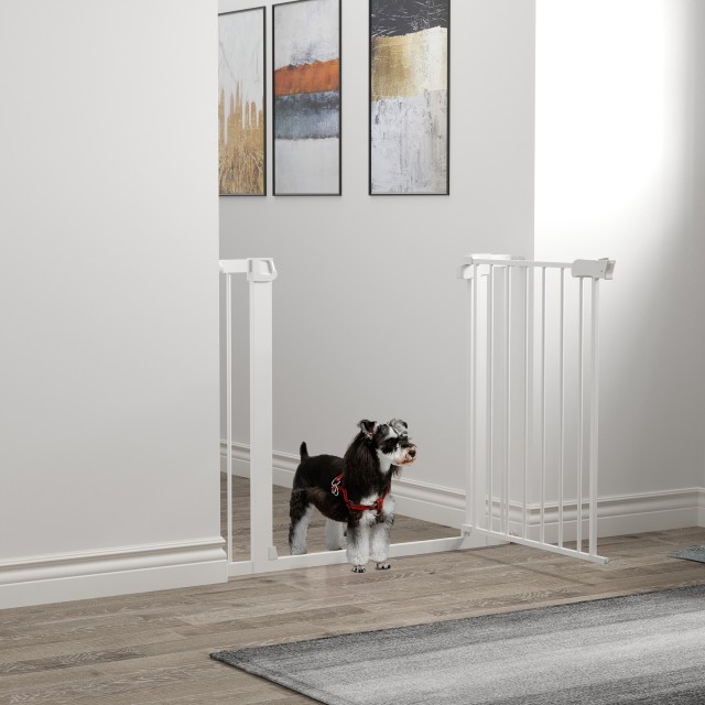 PawHut Dog Safety Gate, Push-Fit Ρυθμιζόμενο Πλάτος 75-96cm