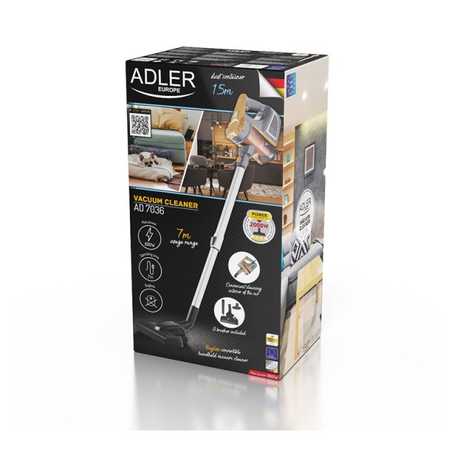 Ηλεκτρική Σκούπα 2 σε 1 Χωρίς Σακούλα 800 W Adler AD-7036