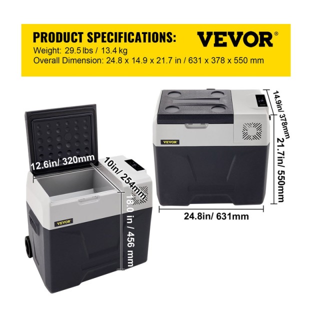 Ηλεκτρικό Φορητό Ψυγείο 50 Lt 12V 45 W VEVOR BX-YSSCZBXSH-XC50V2