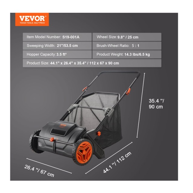 Αεριστής / Καθαριστής Γκαζόν VEVOR S35CUFT21INCHNVK3V0