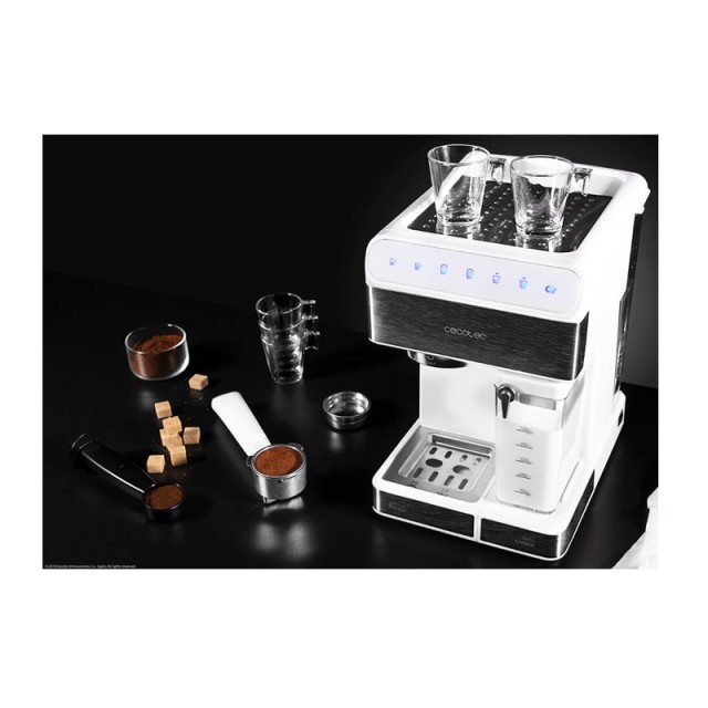 Ημιαυτόματη Καφετιέρα Espresso Power Instant-ccino 20 Touch Serie Bianca 20 Bar Χρώματος Λευκό Cecotec CEC-01557