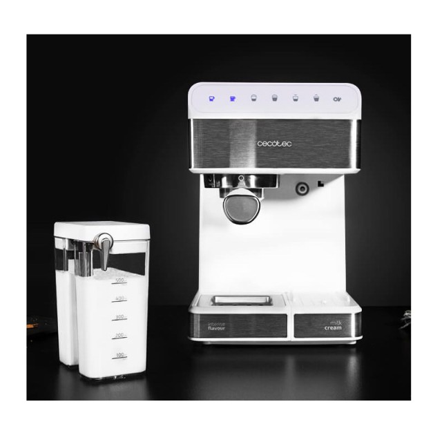 Ημιαυτόματη Καφετιέρα Espresso Power Instant-ccino 20 Touch Serie Bianca 20 Bar Χρώματος Λευκό Cecotec CEC-01557