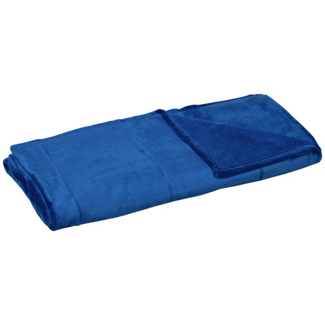 HOMCOM Flannel Blanket 330 GSM Reversible για εσωτερική και εξωτερική χρήση, 203x152x0,5 cm, σκούρο μπλε 810-010V00DB