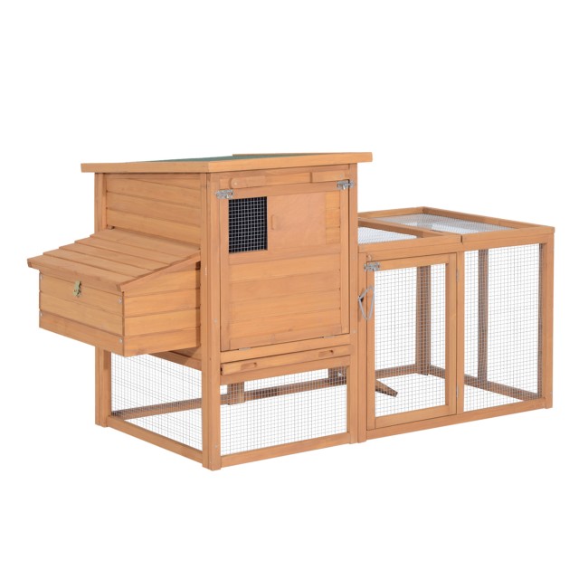 PawHut Garden Chicken Coop Υπαίθριο κοτέτσι με Running Zone και ξύλινη φωλιά 5663-1481