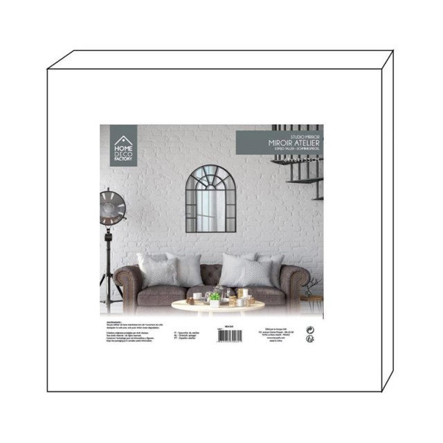 Μεταλλικός Καθρέπτης με Καμάρα 80 x 2 x 60 cm Home Deco Factory HD4365