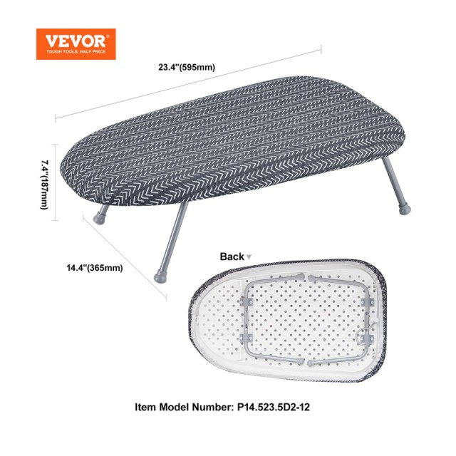 Mini Επιτραπέζια Σιδερώστρα με Κάλυμμα 595 x 365 x 187 mm VEVOR TYBC60365CM3247L3V0