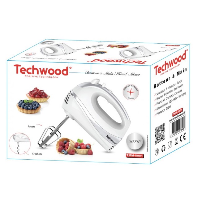 Μίξερ Χειρός 200 W Techwood TMM-8001