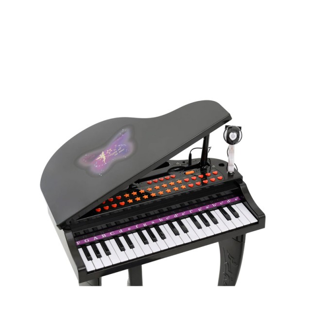 Παιδικό Ηλεκτρονικό Πιάνο με Κάθισμα και Μικρόφωνο HOMCOM 390-003BK