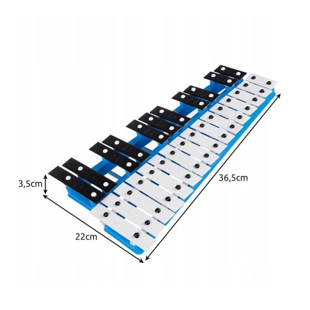 Παιδικό Ξυλόφωνο με 27 Μεταλλικές Πλάκες 36 x 22 x 3.5 cm Kruzzel 23608