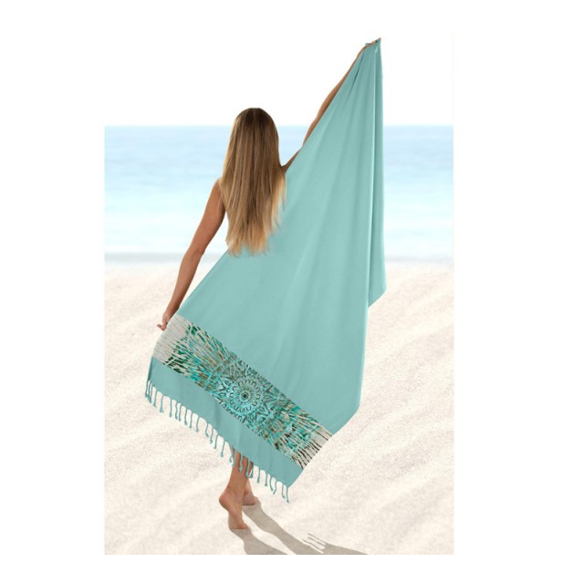 Πετσέτα Θαλάσσης 100% Βαμβάκι 90 x 170 cm Pestemal 14 Aqua Guy Laroche 1130030122012 - 12 άτοκες δόσεις και 5% cash back