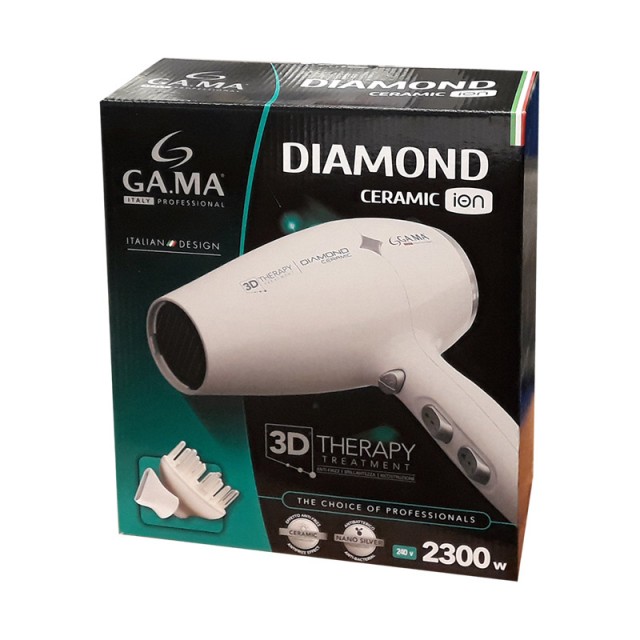 Πιστολάκι Μαλλιών με Ιονιστή 2300 W GA.MA Diamond Ionic 3D Therapy 37231