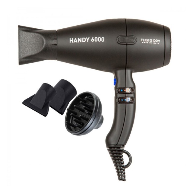 Πιστολάκι Μαλλιών 2500 W Χρώματος Μαύρο Tecno Dry Handy 6000 Superpower 01ZXHANDYX806E 101072