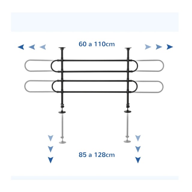 Πτυσσόμενο Διαχωριστικό Πορτ-Μπαγκάζ Αυτοκινήτου για Σκύλους 87-135 cm PawHut D00-002V01