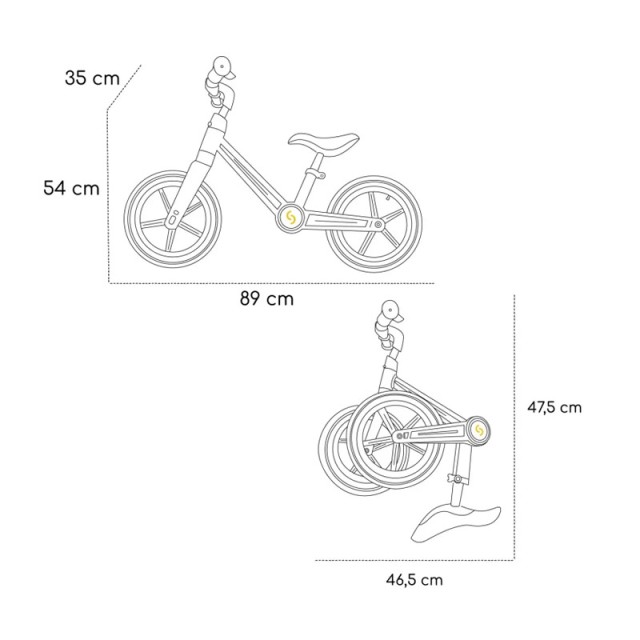 Πτυσσόμενο Ποδήλατο Ισορροπίας Skiddou Ronny Yellow 2030052