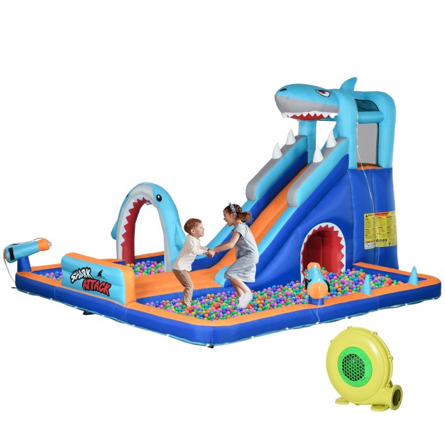 Bouncy Castle για παιδιά 3-8 ετών με φουσκωτή, τσουλήθρα, πισίνα και τοίχο αναρρίχησης 346-006V90MX