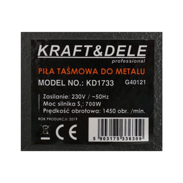 Σιδηροπρίονο Ταινίας Μετάλλου 700 W Kraft&Dele KD-1733