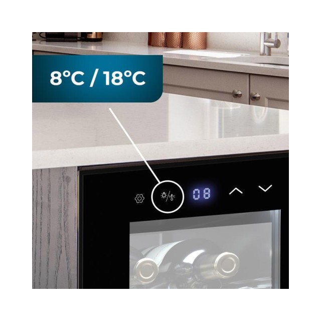 Συντηρητής Κρασιών 21 Lt - 8 Φιάλες Cecotec Grand Sommelier 830 CoolCrystal CEC-02707