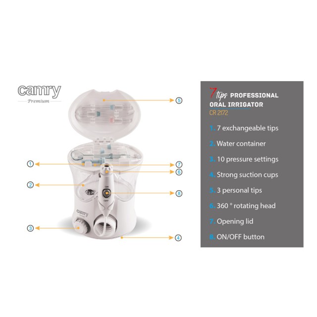Συσκευή Καθαρισμού Στόματος Camry CR-2172